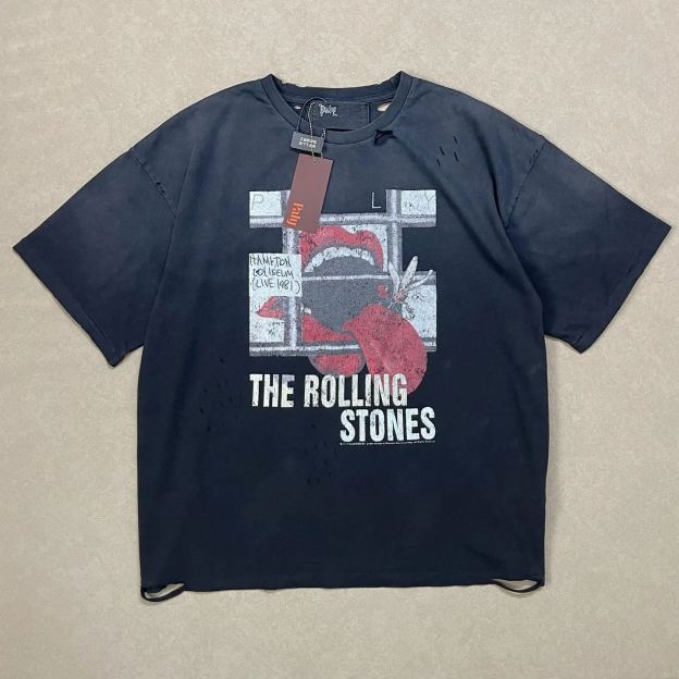 Straykids Hyunjin Inspired Rolling Stones Mosquito Tongue Distressed Vintage Tee-stray kids