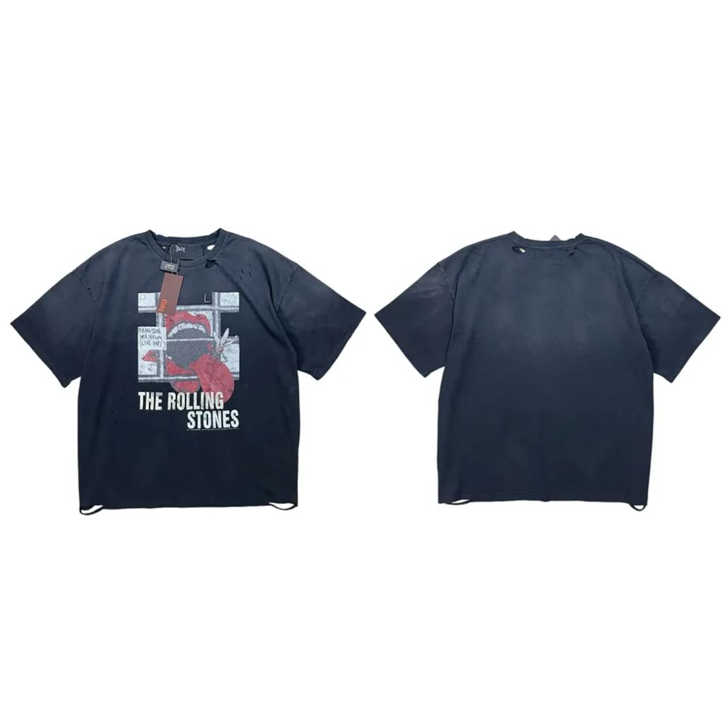 Straykids Hyunjin Inspired Rolling Stones Mosquito Tongue Distressed Vintage Tee-stray kids