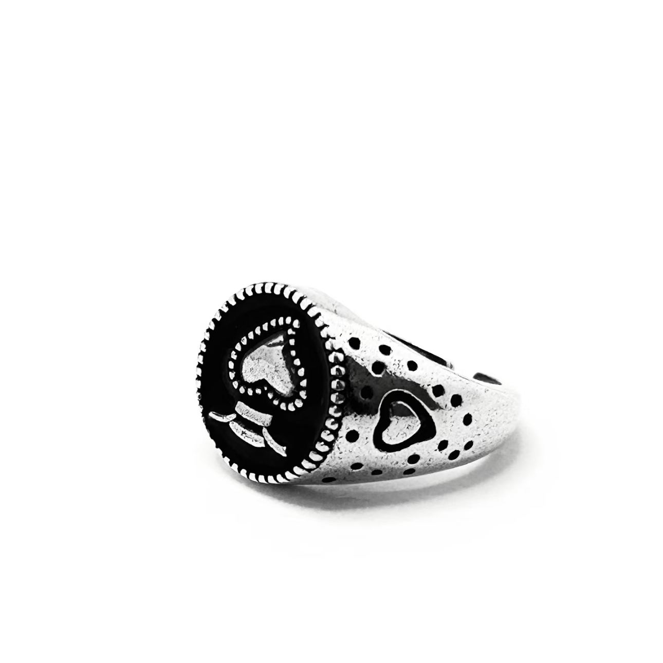 Cortis Seonghyeon Inspired Orbital Heart Signet Ring
