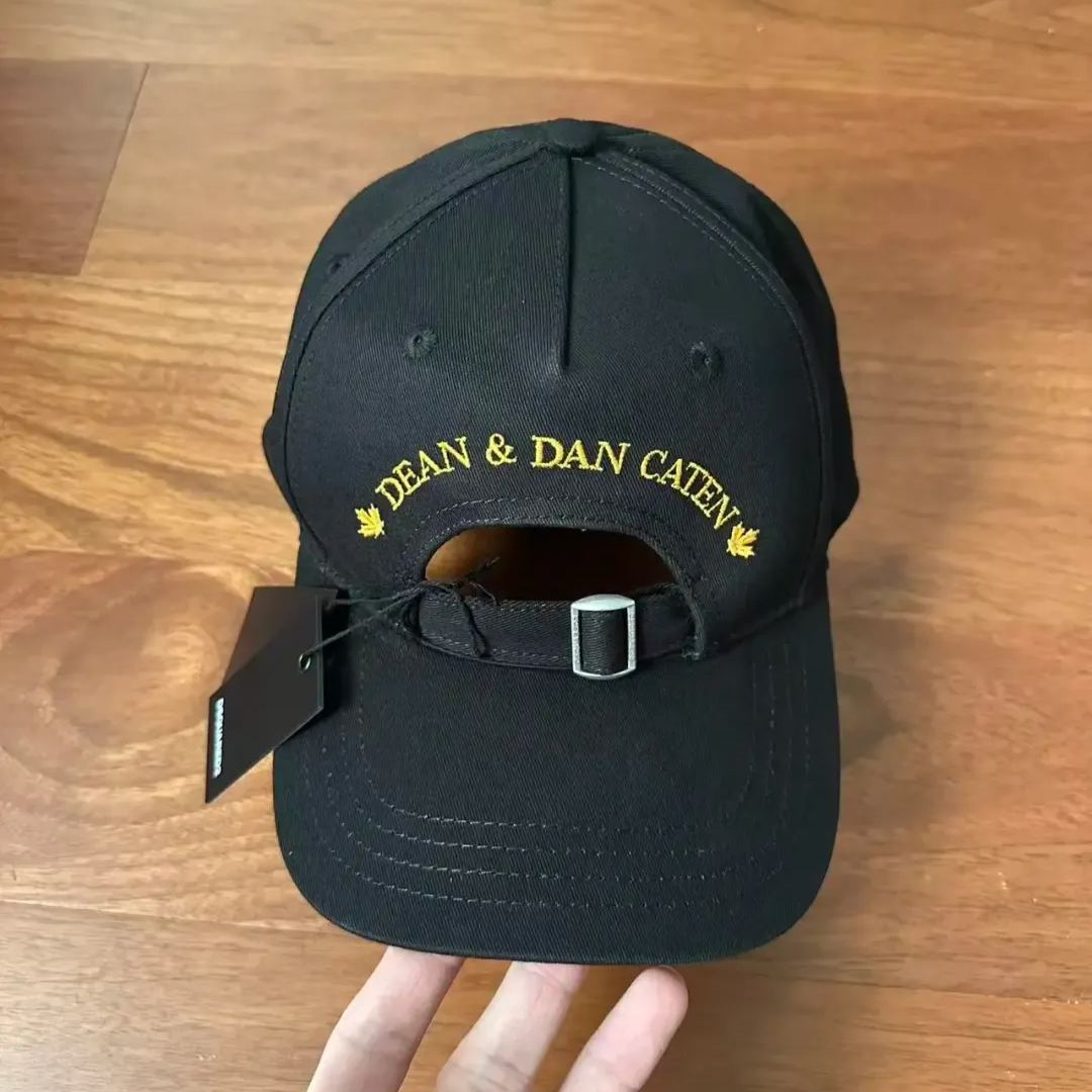 Cortis Juhoon Inspired Dean&Dan Caten Embroidered Black Baseball Cap