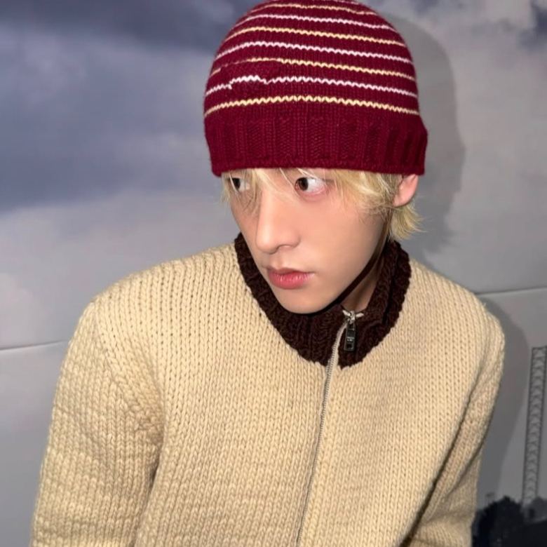 ENHYPEN JAKE inspired Mock Neck Knit Outerwear Jacket