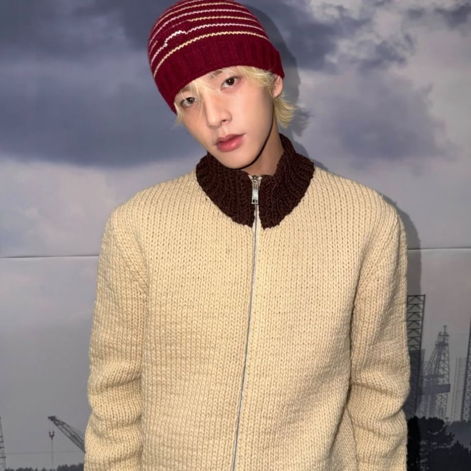 ENHYPEN JAKE inspired Mock Neck Knit Outerwear Jacket