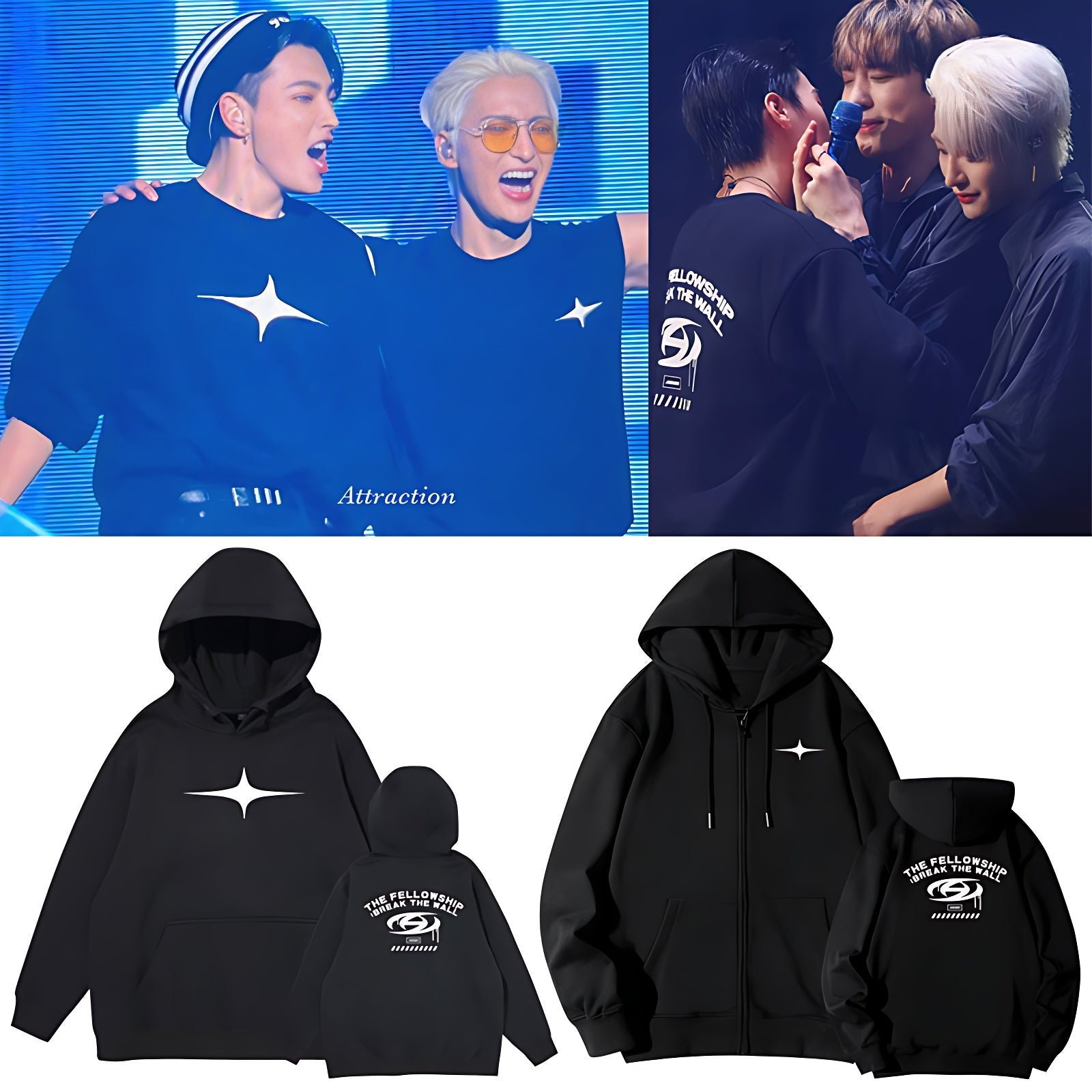 Break the Wall World Tour Concert Zip Up Hoodie-Ateez
