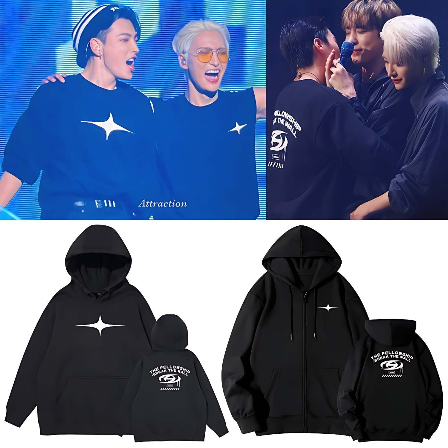 Break the Wall World Tour Concert Zip Up Hoodie-Ateez