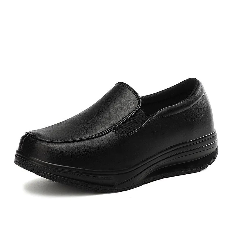 Leather Orthopedic Slip-on Nurse Shoes