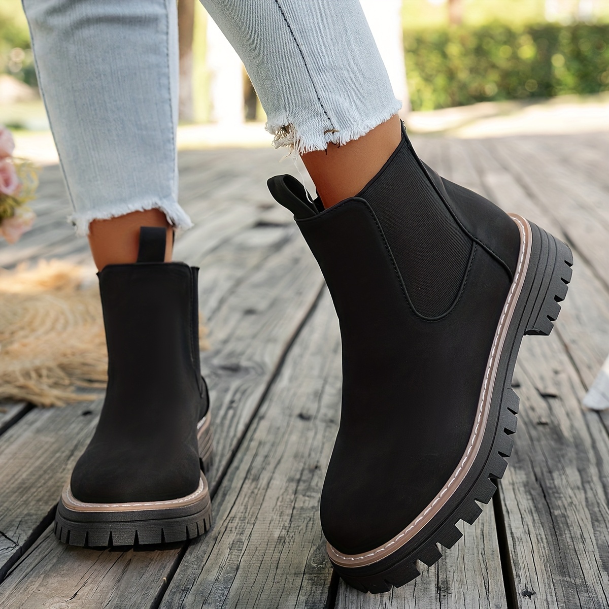 Women's Orthopaedic Chunky Platform Chelsea Boots – Supportive Design, All-Day Elegance