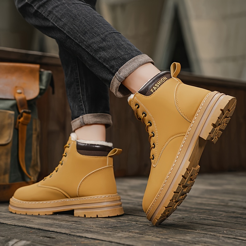 Men's Slip-Resistant Outdoor Snow Boots for Hiking, Running, Gym