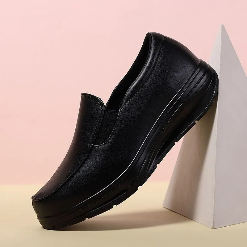Leather Orthopedic Slip-on Nurse Shoes