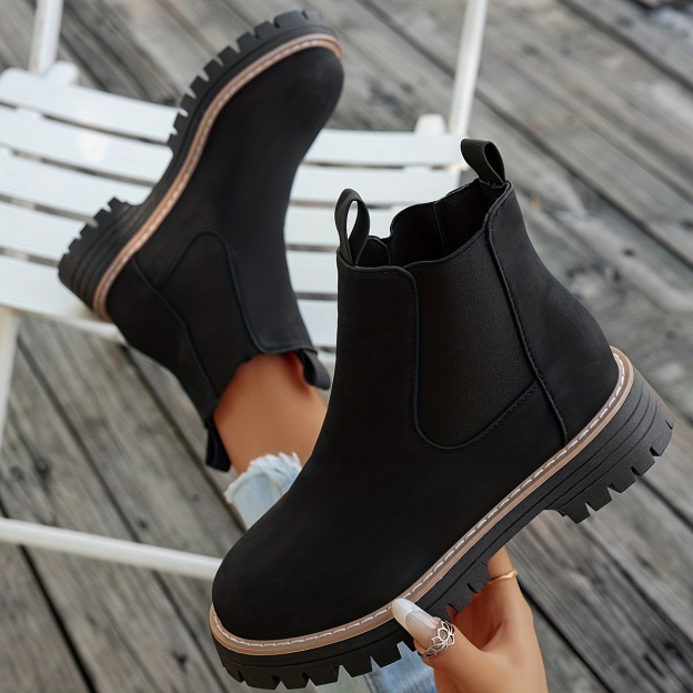 Women's Orthopaedic Chunky Platform Chelsea Boots – Supportive Design, All-Day Elegance