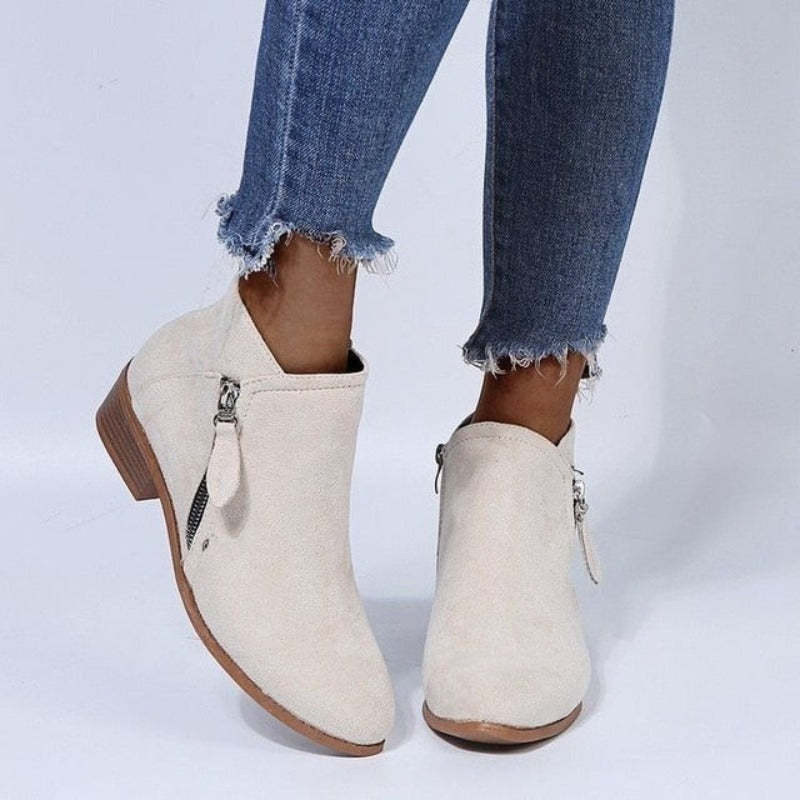 Orthopedic Boots Arch Support Warm Suede Leather Ankle Boots