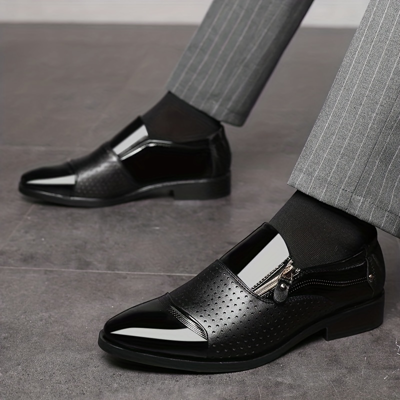 Men's Elegant Pointed Toe Dress Shoes Slip-On Office Business Loafers
