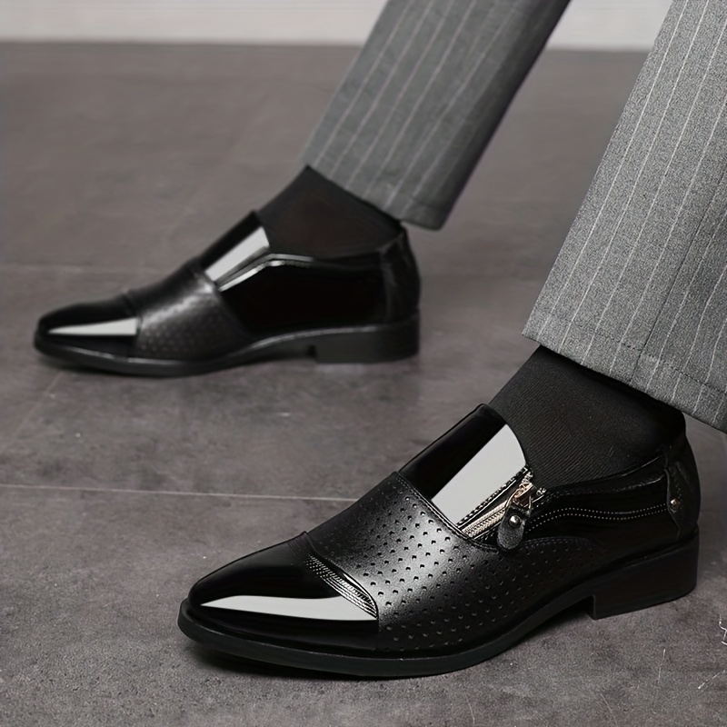 Men's Elegant Pointed Toe Dress Shoes Slip-On Office Business Loafers