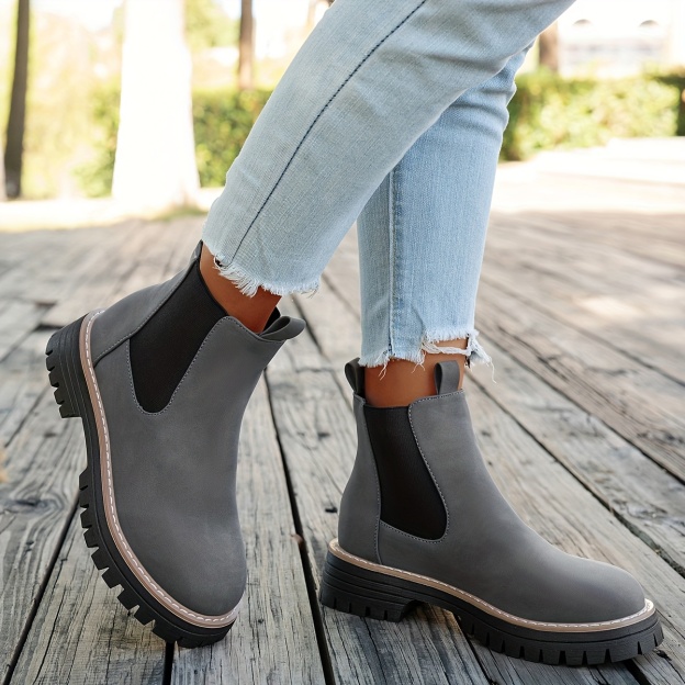 Women's Orthopaedic Chunky Platform Chelsea Boots – Supportive Design, All-Day Elegance