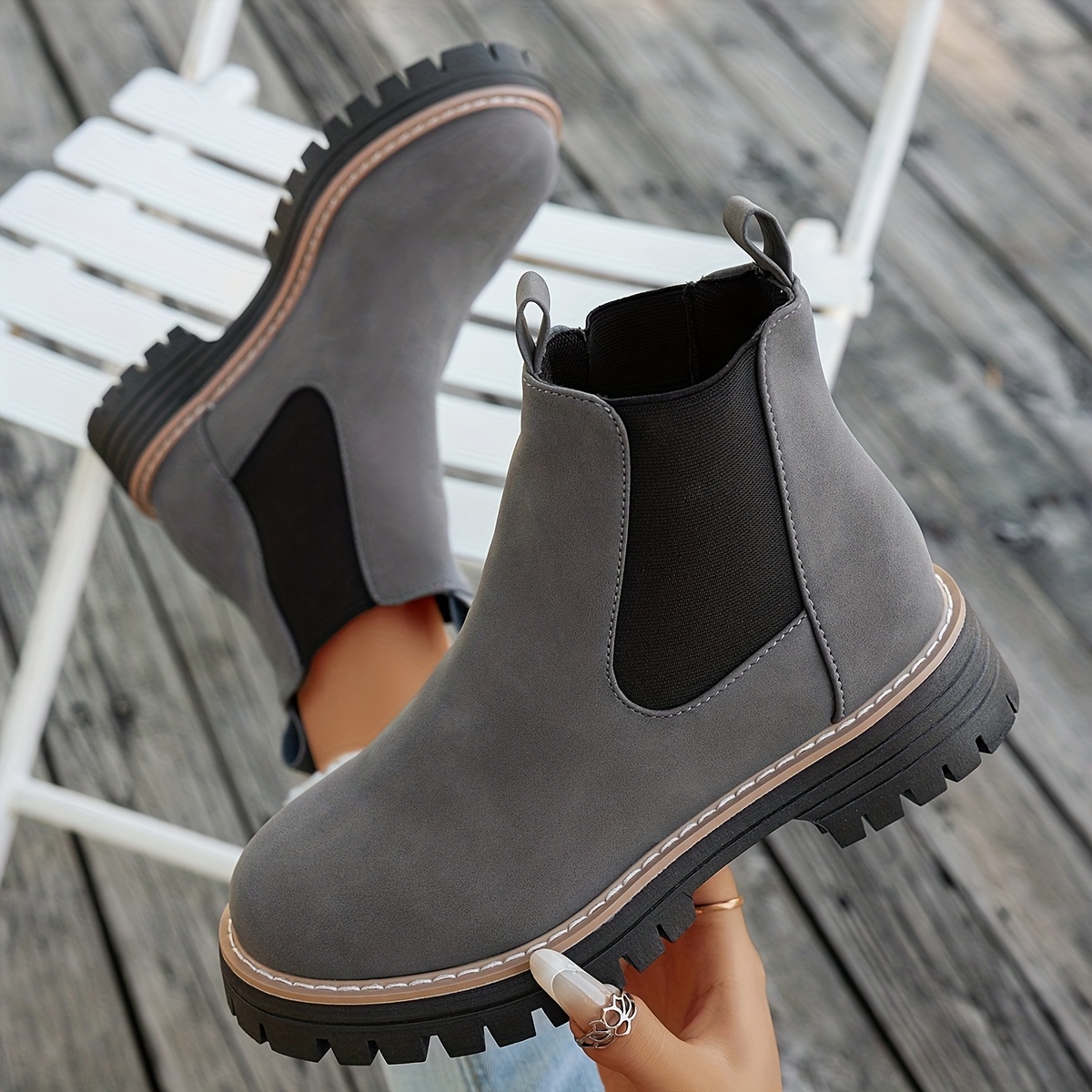 Women's Orthopaedic Chunky Platform Chelsea Boots – Supportive Design, All-Day Elegance