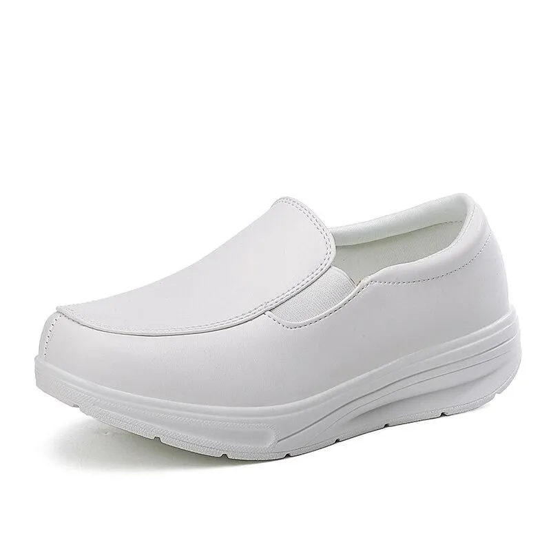 Leather Orthopedic Slip-on Nurse Shoes