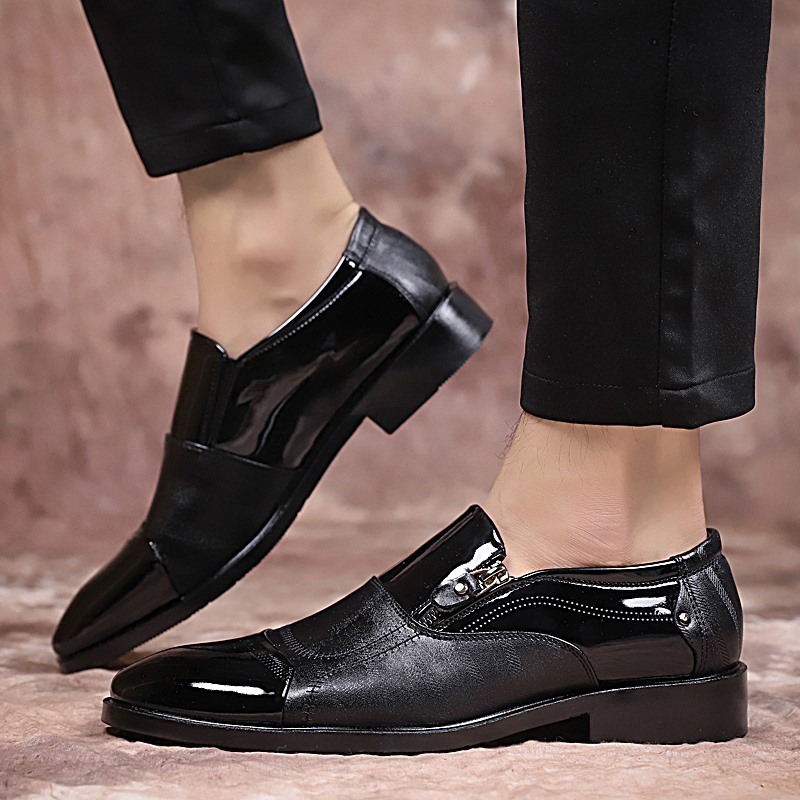 Men's Elegant Pointed Toe Dress Shoes Slip-On Office Business Loafers