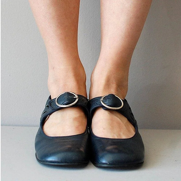 Vintage Mary Janes Low Heel Shoes