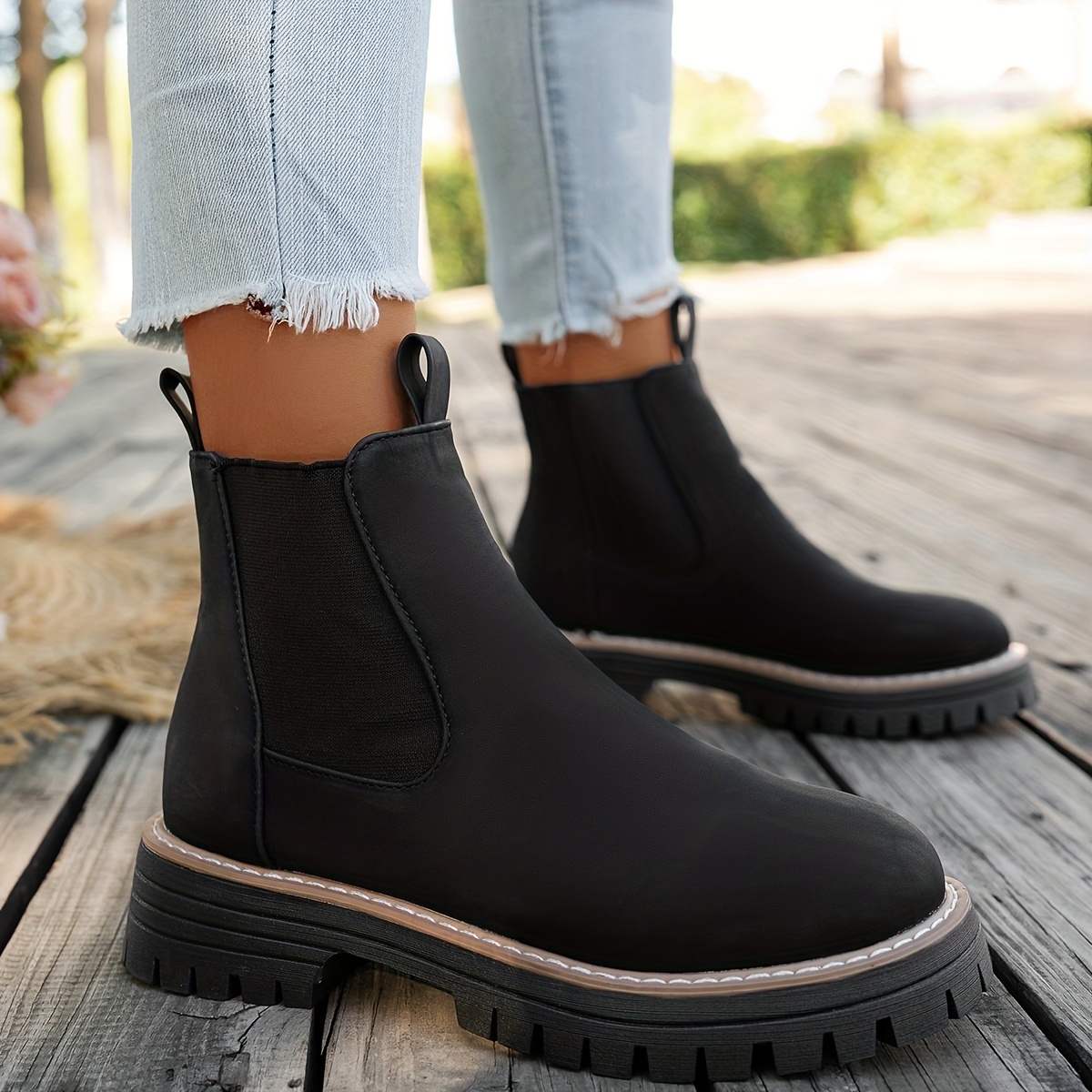 Women's Orthopaedic Chunky Platform Chelsea Boots – Supportive Design, All-Day Elegance