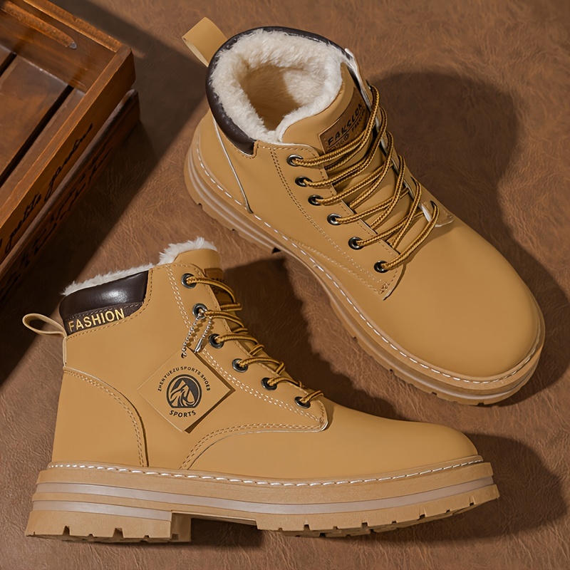 Men's Slip-Resistant Outdoor Snow Boots for Hiking, Running, Gym