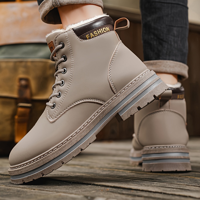 Men's Slip-Resistant Outdoor Snow Boots for Hiking, Running, Gym