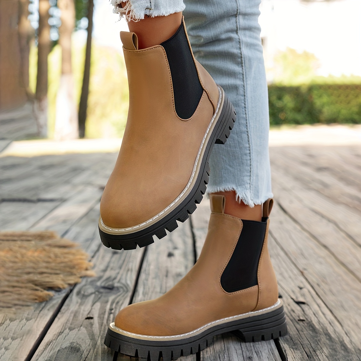 Women's Orthopaedic Chunky Platform Chelsea Boots – Supportive Design, All-Day Elegance