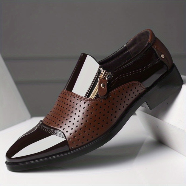 Men's Elegant Pointed Toe Dress Shoes Slip-On Office Business Loafers