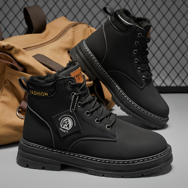 Men's Slip-Resistant Outdoor Snow Boots for Hiking, Running, Gym