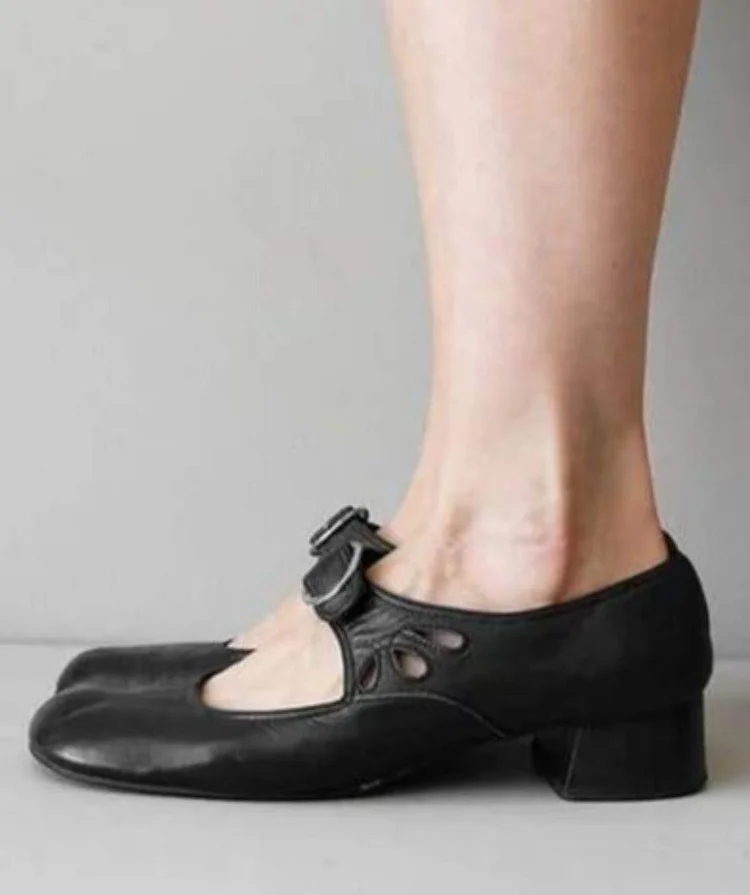 Vintage Mary Janes Low Heel Shoes