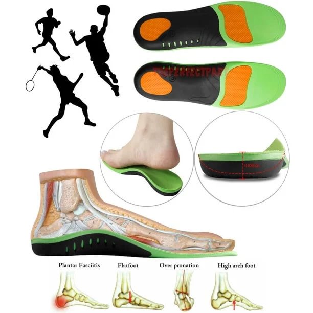Plantar Fasciitis Insoles for Flat Feet - Arch Support Insoles