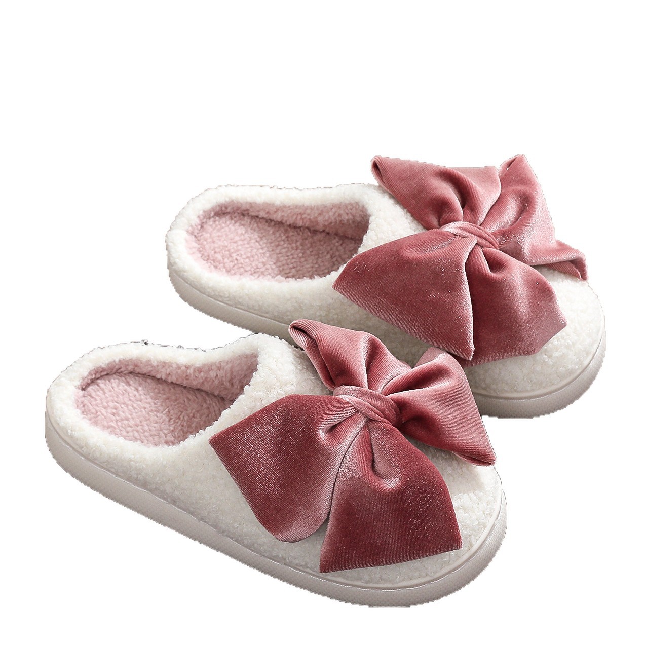 Pink Bow Slippers