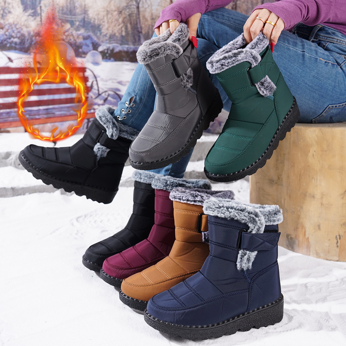 Waterproof Orthopedic Snow Warm Boots for Women