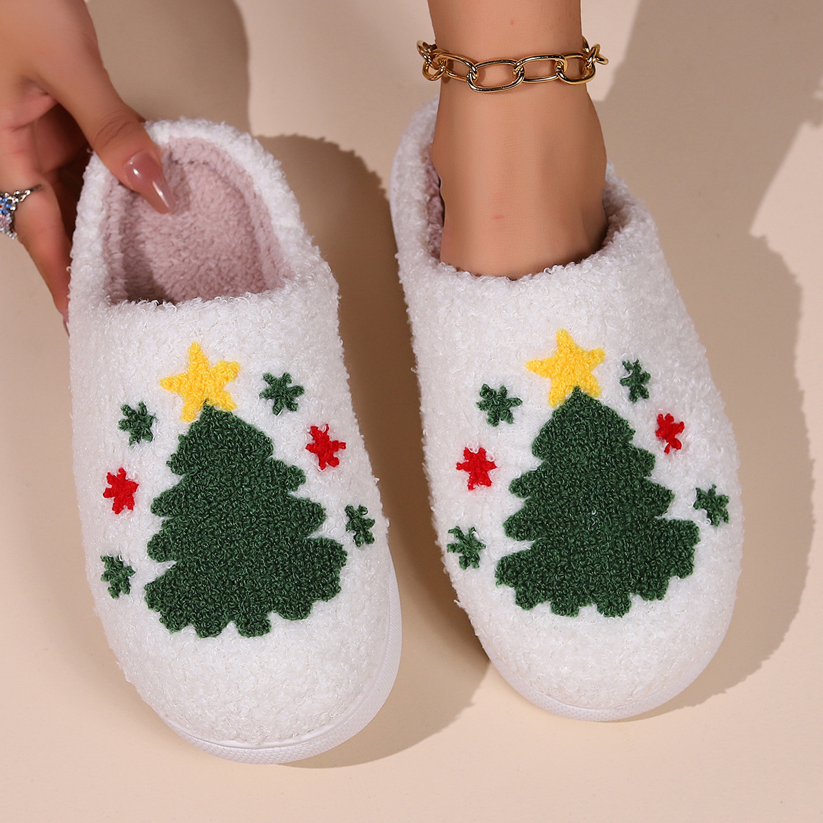 Xmas Tree Slippers
