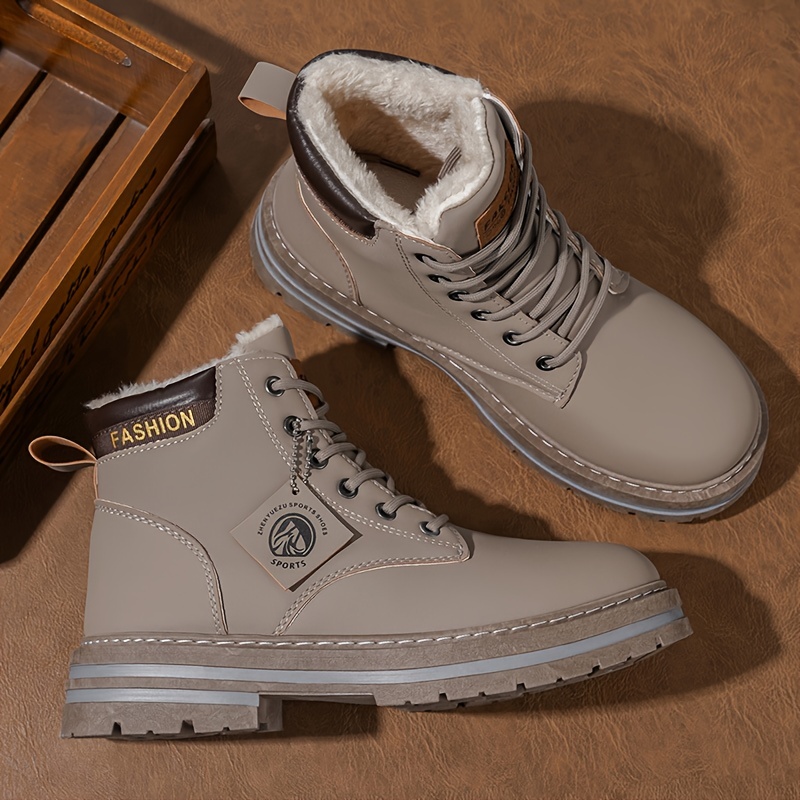 Men's Slip-Resistant Outdoor Snow Boots for Hiking, Running, Gym