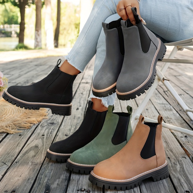 Women's Orthopaedic Chunky Platform Chelsea Boots – Supportive Design, All-Day Elegance