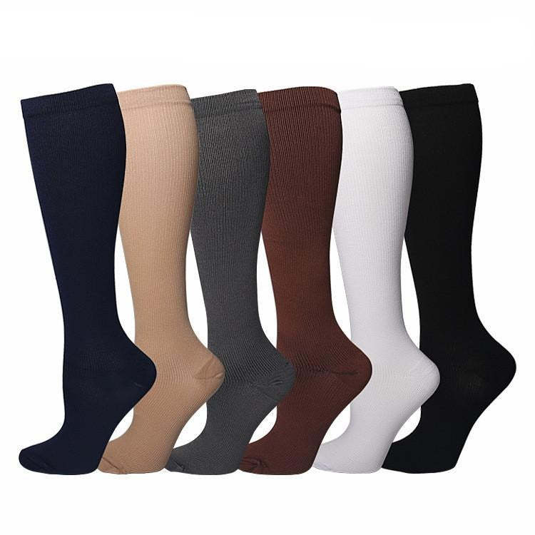 (3 PAIRS) Graduated Compression Socks Knee High Support Stockings