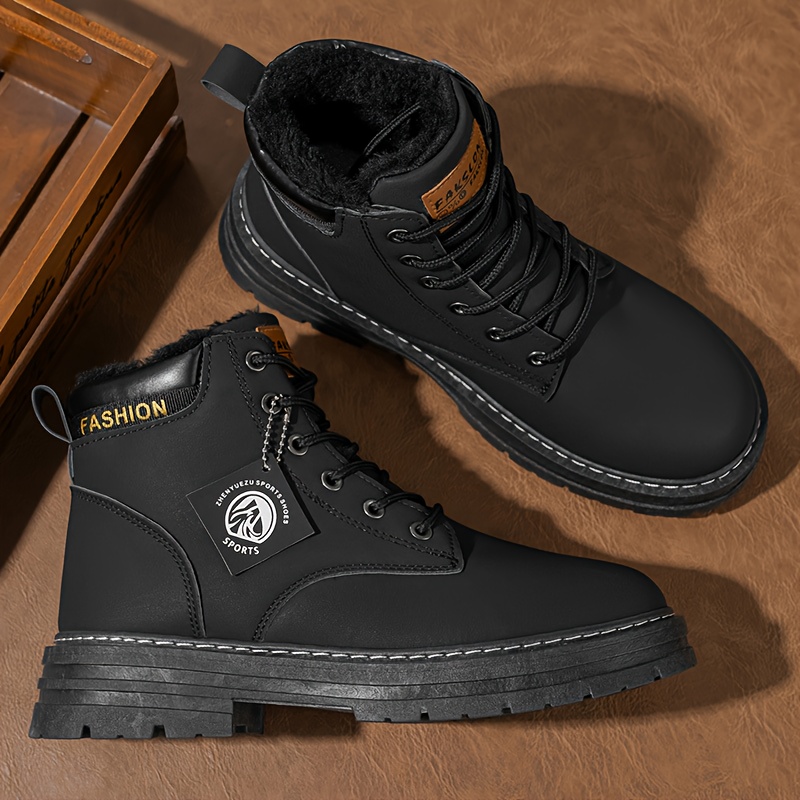 Men's Slip-Resistant Outdoor Snow Boots for Hiking, Running, Gym