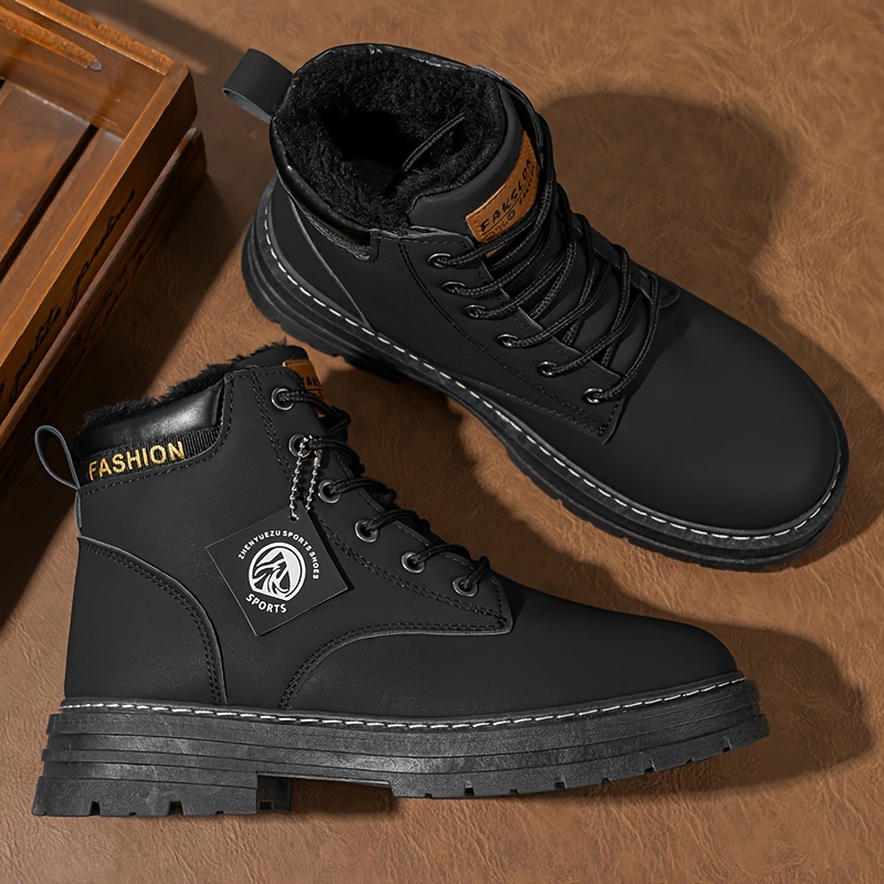 Men's Slip-Resistant Outdoor Snow Boots for Hiking, Running, Gym