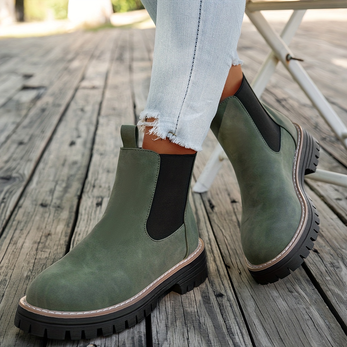 Women's Orthopaedic Chunky Platform Chelsea Boots – Supportive Design, All-Day Elegance