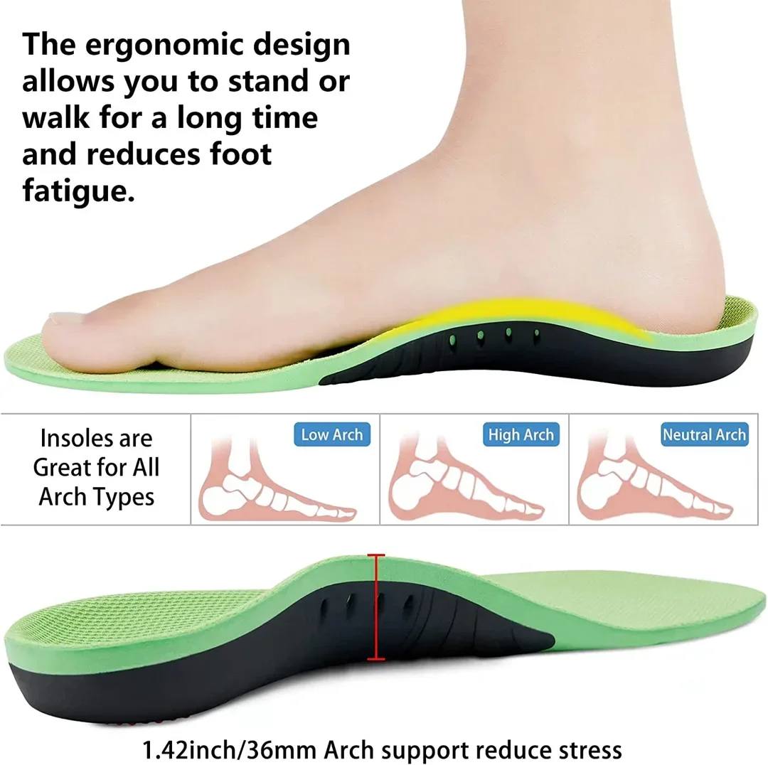 Plantar Fasciitis Insoles for Flat Feet - Arch Support Insoles