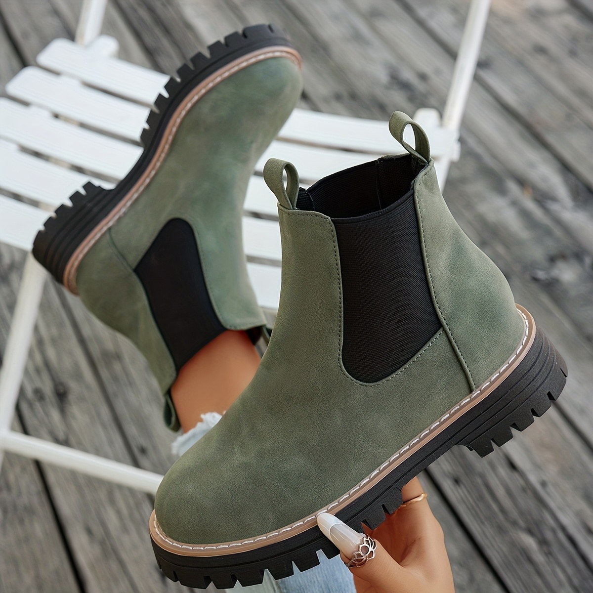 Women's Orthopaedic Chunky Platform Chelsea Boots – Supportive Design, All-Day Elegance