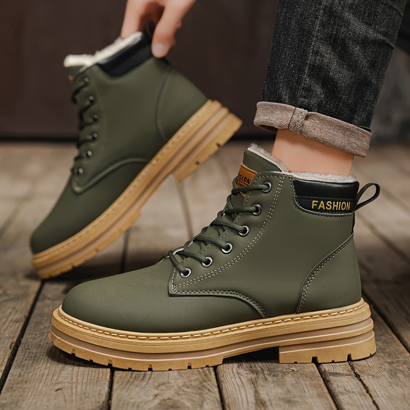 Men's Slip-Resistant Outdoor Snow Boots for Hiking, Running, Gym