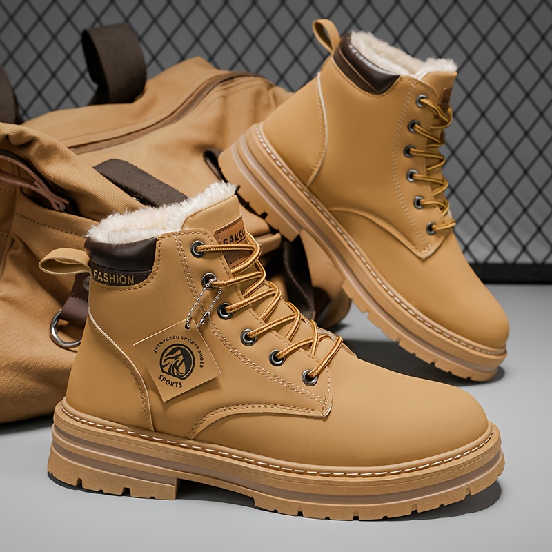 Men's Slip-Resistant Outdoor Snow Boots for Hiking, Running, Gym