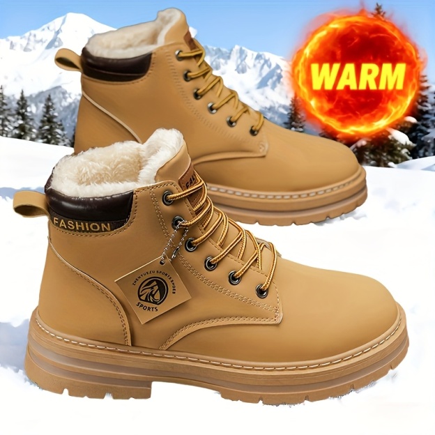 Men's Slip-Resistant Outdoor Snow Boots for Hiking, Running, Gym