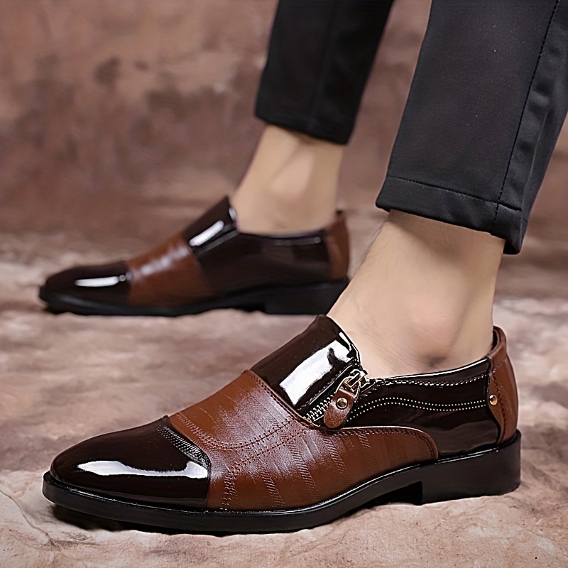 Men's Elegant Pointed Toe Dress Shoes Slip-On Office Business Loafers