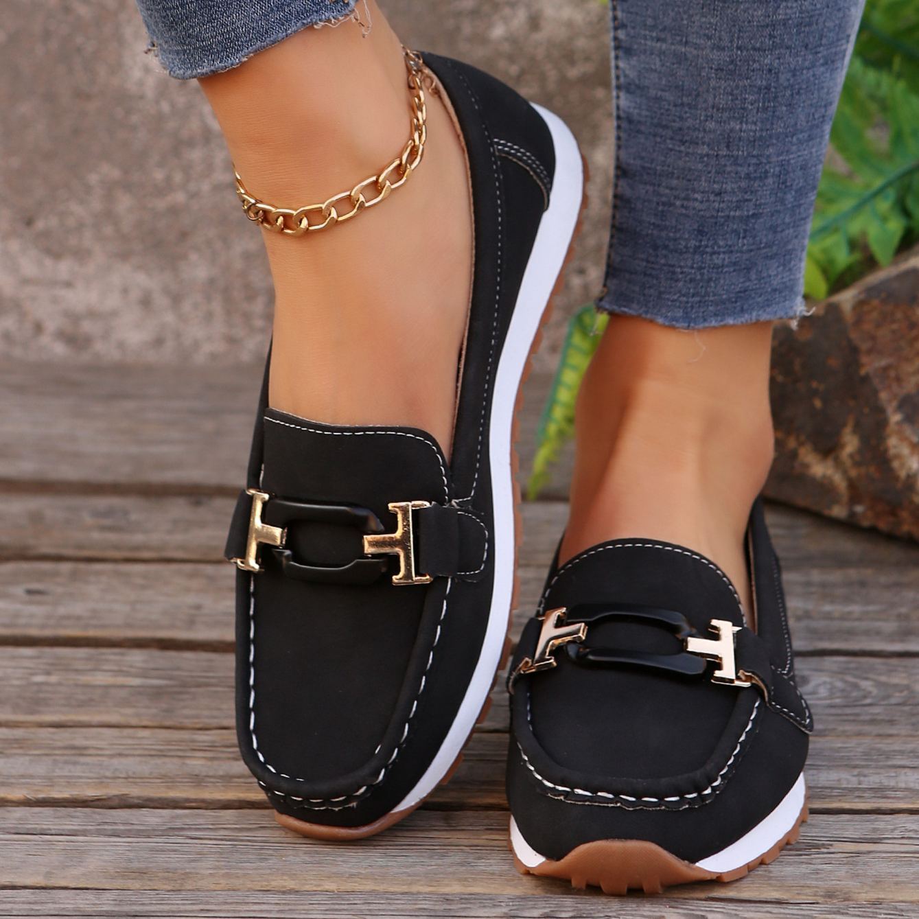 Women's Slip-On Platform Casual Loafers