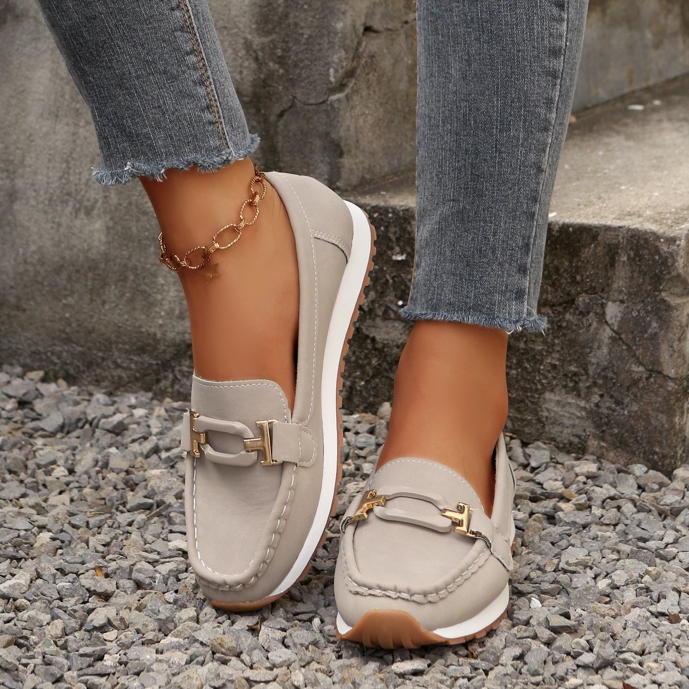Women's Slip-On Platform Casual Loafers