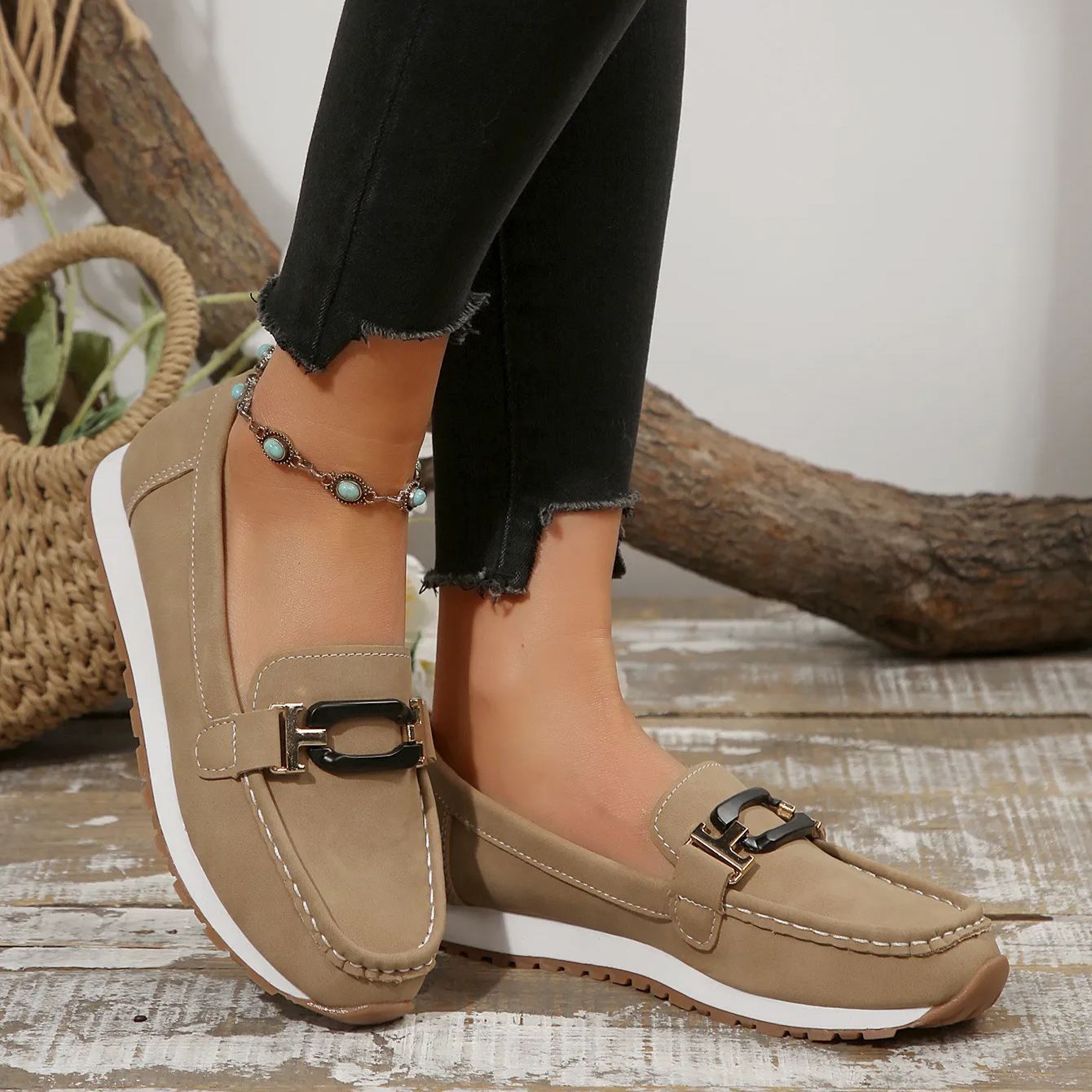 Women's Slip-On Platform Casual Loafers