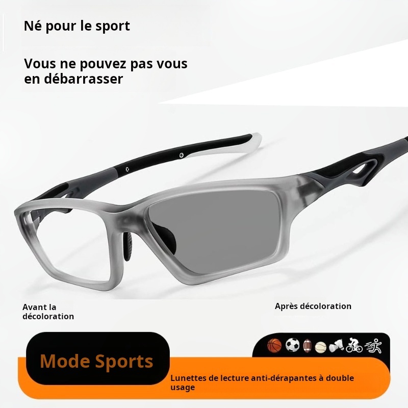 LUNETTES DE LECTURE PHOTOCHROMIQUES ULTRA-LÉGÈRES POUR LE SPORT ET LES ACTIVITÉS DE PLEIN AIR, AVEC BRANCHES AJUSTABLES