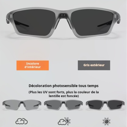 LUNETTES DE LECTURE PHOTOCHROMIQUES ULTRA-LÉGÈRES POUR LE SPORT ET LES ACTIVITÉS DE PLEIN AIR, AVEC BRANCHES AJUSTABLES