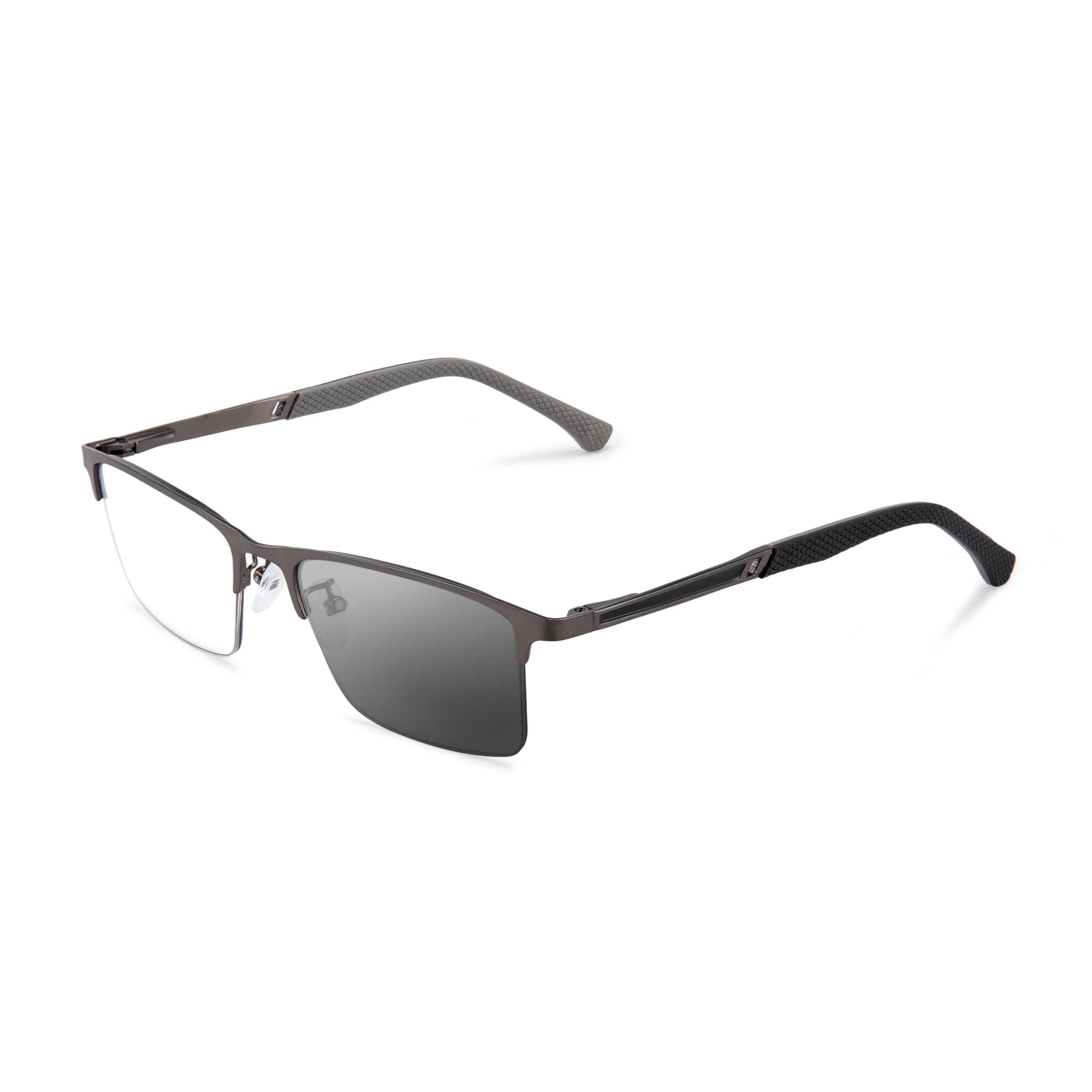 MEN'S RETRO HALF-FRAME ANTI-BLUE LIGHT READING GLASSES